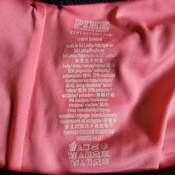 Victoria's Secret Black and Pink Women's Bikini Set - Picture 3 of 4